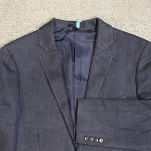 J Crew Ludlow Jules Tournier Blazer 40L Linen Herringbone Sport Coat Suit Jacket